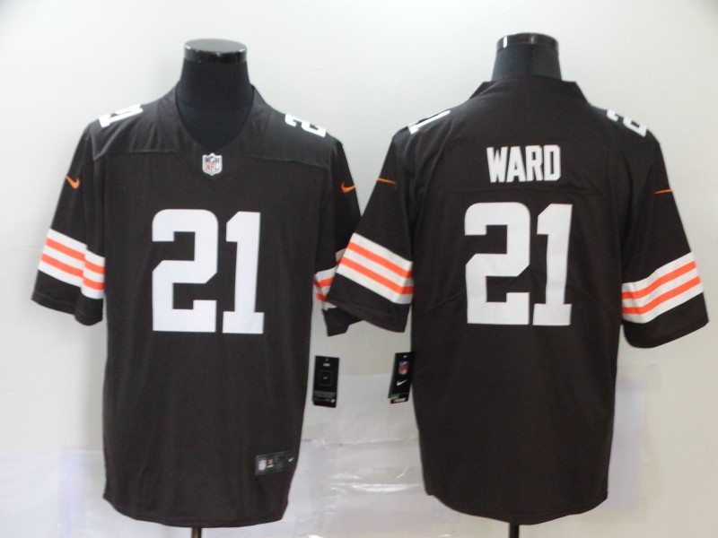 Men's Cleveland Browns Denzel Ward #21 Brown Jersey